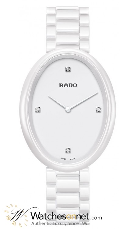 Rado Esenza  Quartz Women's Watch, Ceramic, White & Diamonds Dial, R53092712