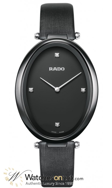 Rado Esenza  Quartz Women's Watch, Ceramic, Black & Diamonds Dial, R53093715
