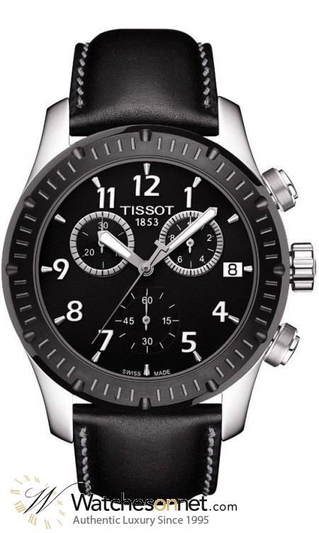 Tissot V8  Chronograph Quartz Men's Watch, Stainless Steel, Black Dial, T039.417.26.057.00