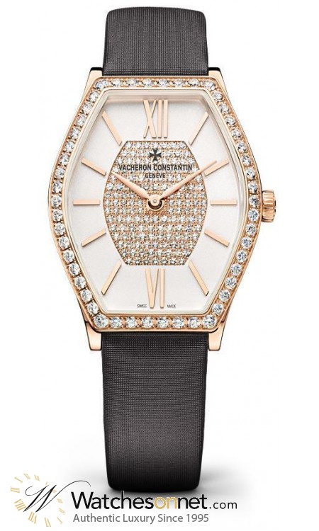 Vacheron Constantin Malte  Quartz Women's Watch, 18K Rose Gold, White & Diamonds Dial, 25530/000R-9802