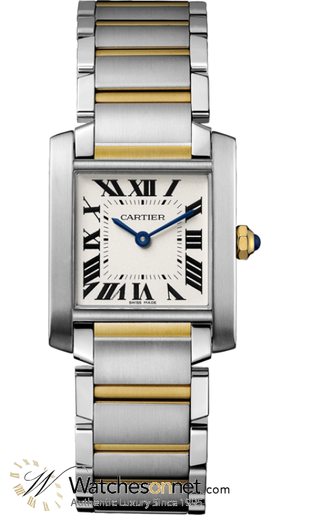 Cartier Tank Francaise  Quartz Women's Watch, Stainless Steel, Silver Dial, W2TA0003