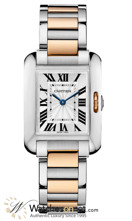 Cartier Tank Anglaise  Quartz Women's Watch, Stainless Steel, Silver Dial, W5310036