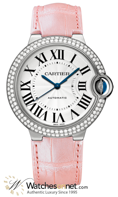 Cartier Ballon Bleu  Automatic Women's Watch, 18K White Gold, Silver Dial, WE900651
