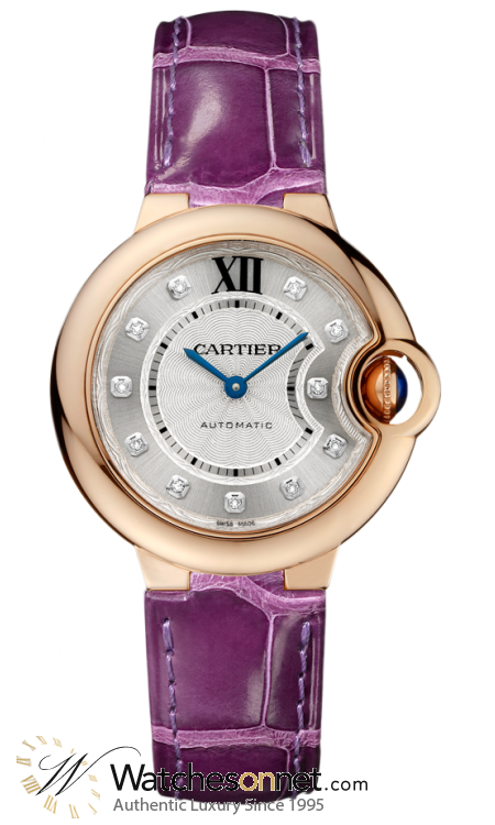 Cartier Ballon Bleu  Automatic Women's Watch, 18K Rose Gold, Silver Dial, WE902063