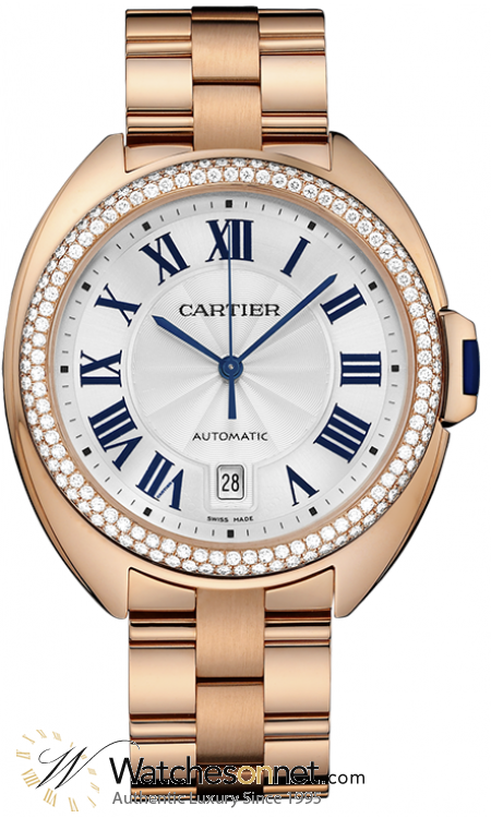 Cartier Cle De Cartier  Automatic Women's Watch, 18K Rose Gold, Silver Dial, WJCL0009