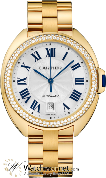 Cartier Cle De Cartier  Automatic Women's Watch, 18K Yellow Gold, Silver Dial, WJCL0010
