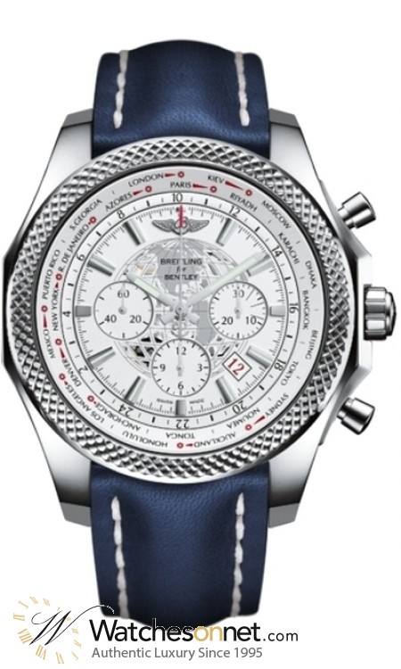 Breitling Bentley B05 Unitime  Chronograph Automatic Men's Watch, Stainless Steel, White Dial, AB0521U0.A755.101X