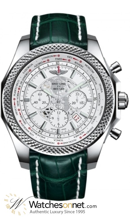 Breitling Bentley B05 Unitime  Chronograph Automatic Men's Watch, Stainless Steel, White Dial, AB0521U0.A755.753P