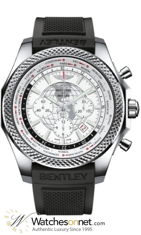 Breitling Bentley B05 Unitime  Chronograph Automatic Men's Watch, Stainless Steel, White Dial, AB0521U0.A768.220S