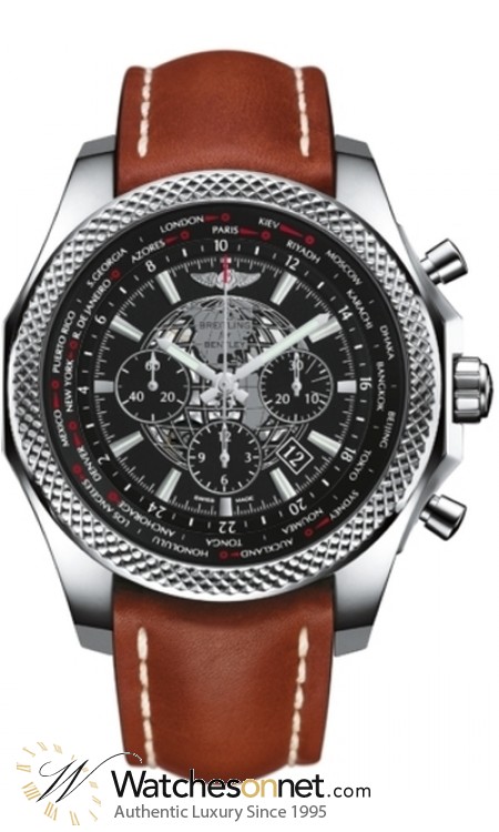 Breitling Bentley B05 Unitime  Chronograph Automatic Men's Watch, Stainless Steel, Black Dial, AB0521U4.BC65.439X