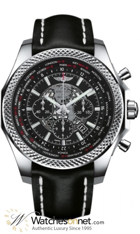 Breitling Bentley B05 Unitime  Chronograph Automatic Men's Watch, Stainless Steel, Black Dial, AB0521U4.BC65.442X