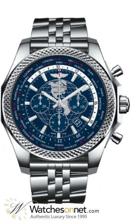 Breitling Bentley B05 Unitime  Chronograph Automatic Men's Watch, Stainless Steel, Blue Dial, AB0521V1.C918.990A
