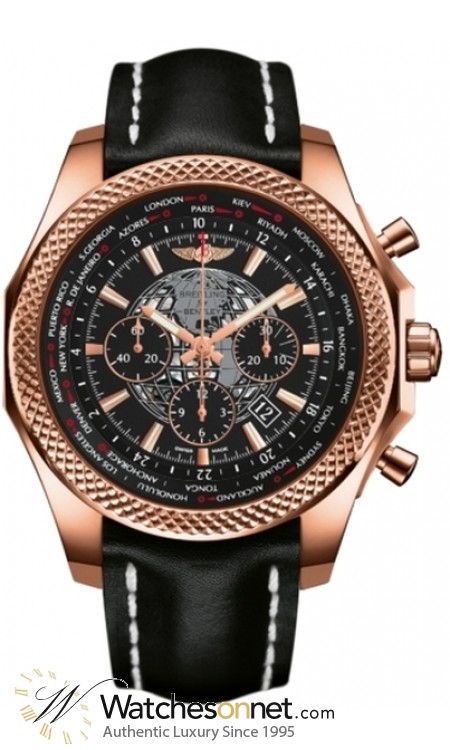 Breitling Bentley B05 Unitime  Chronograph Automatic Men's Watch, 18K Rose Gold, Black Dial, RB0521U4.BC66.442X