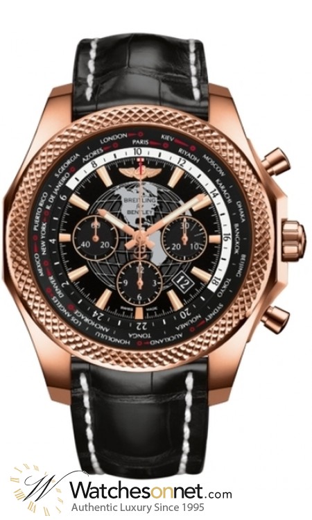 Breitling Bentley B05 Unitime  Chronograph Automatic Men's Watch, 18K Rose Gold, Black Dial, RB0521U4.BE02.761P