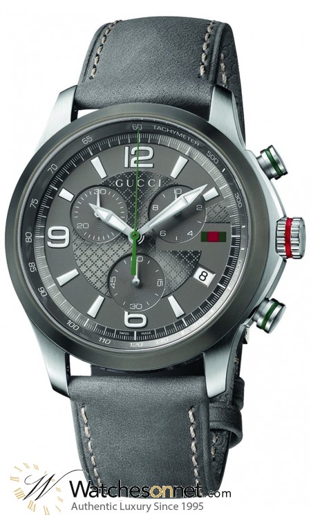 Gucci G-Timeless  Chronograph Quartz Men's Watch, Stainless Steel, Grey Dial, YA126242