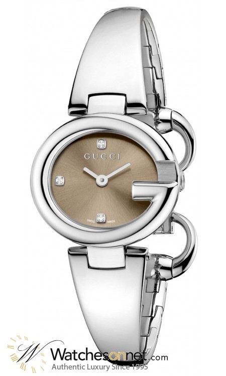 Gucci Guccissima  Quartz Women's Watch, Stainless Steel, Brown Dial, YA134506