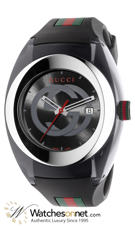 Gucci Sync  Quartz Men's Watch, Stainless Steel, Black Dial, YA137101