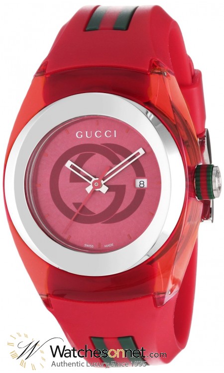 Gucci Sync  Quartz Women's Watch, Stainless Steel, Red Dial, YA137303