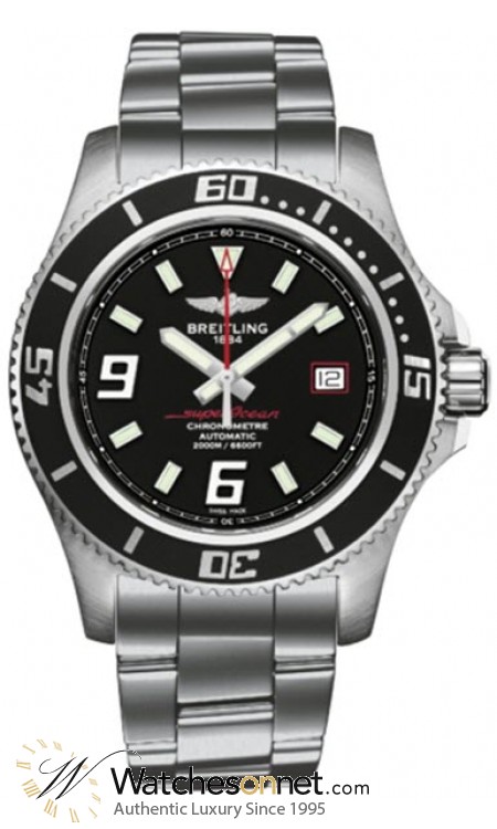 Breitling Superocean 44  Automatic Men's Watch, Stainless Steel, Black Dial, A1739102.BA76.162A