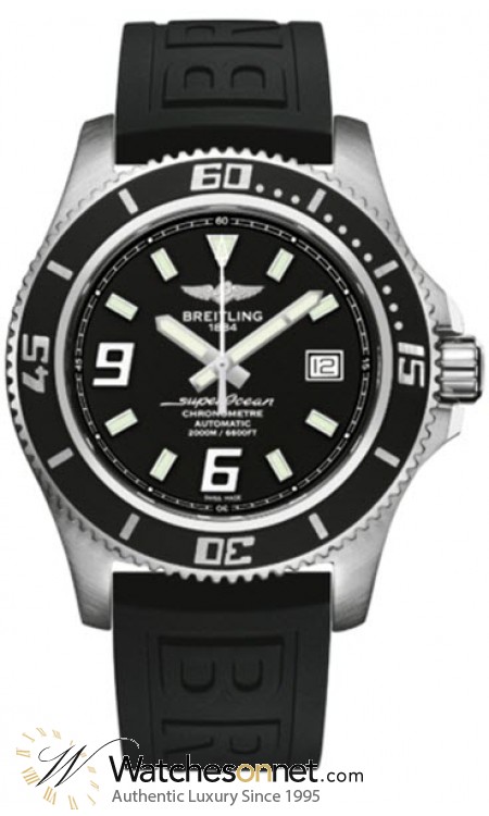 Breitling Superocean 44  Automatic Men's Watch, Stainless Steel, Black Dial, A1739102.BA77.152S