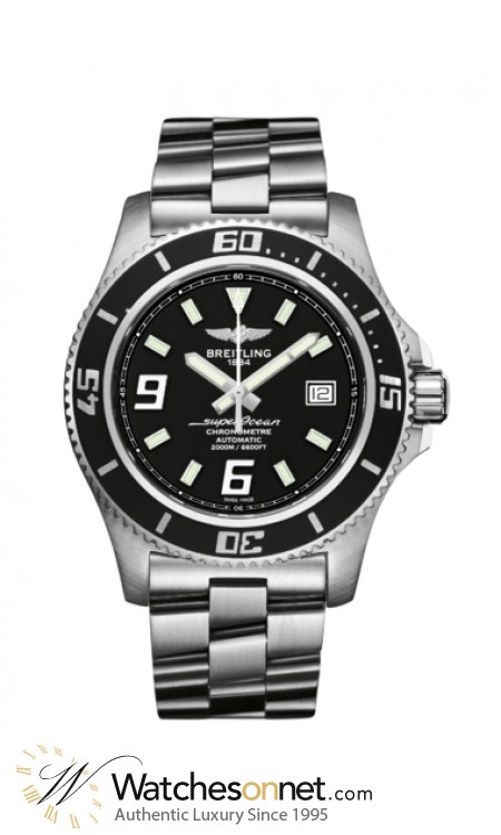 Breitling Superocean 44  Automatic Men's Watch, Stainless Steel, Black Dial, A1739102.BA77.134A