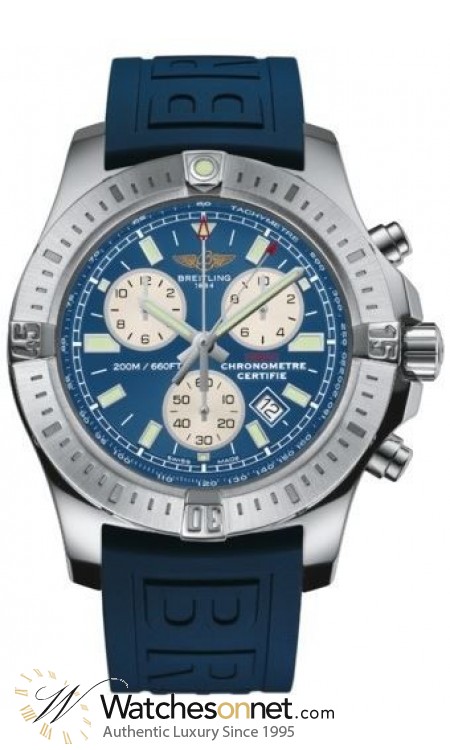 Breitling Colt  Chronograph Quartz Men's Watch, Stainless Steel, Blue Dial, A7338811.C905.158S