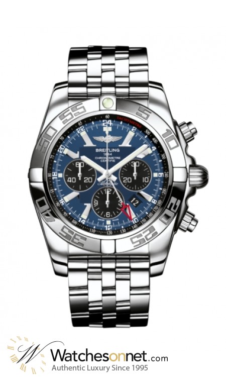 Breitling Chronomat GMT  Chronograph Automatic Men's Watch, Stainless Steel, Blue Dial, AB041012.C835.383A