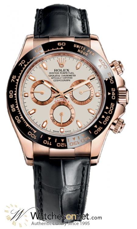 Rolex Cosmograph Daytona  Chronograph Automatic Men's Watch, 18K Rose Gold, Cream Dial, 116515LN-IVORY