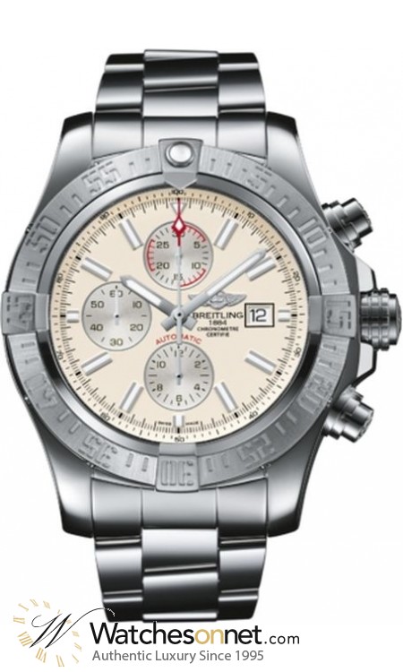 Breitling Super Avenger II  Chronograph Automatic Men's Watch, Stainless Steel, Silver Dial, A1337111.G779.168A