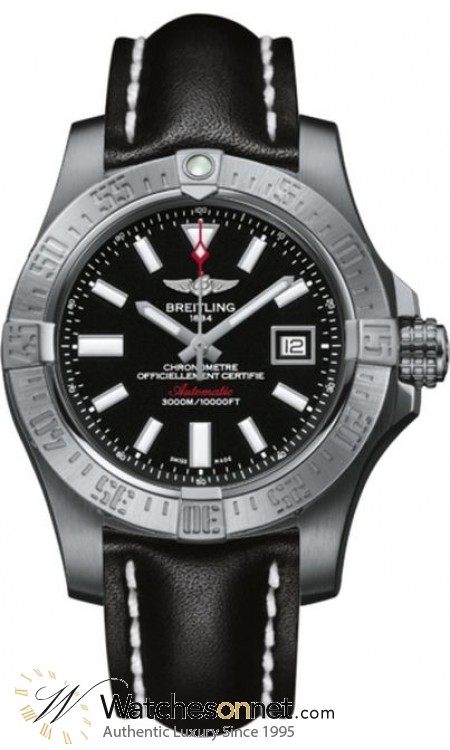 Breitling Avenger II Seawolf  Automatic Men's Watch, Stainless Steel, Black Dial, A1733110.BC30.435X