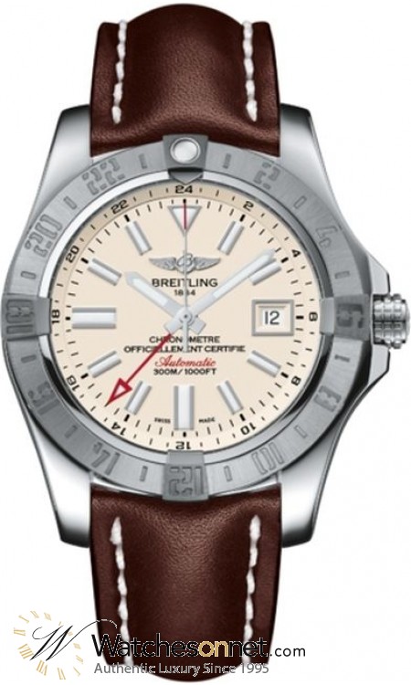 Breitling Avenger II  Automatic Men's Watch, Stainless Steel, Silver Dial, A3239011.G778.437X