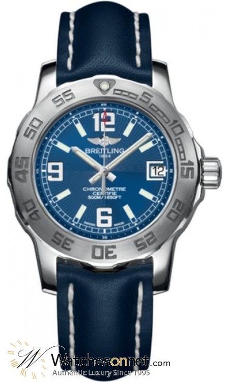 Breitling Colt  Super-Quartz Women's Watch, Stainless Steel, Blue Dial, A7738711.C850.116X