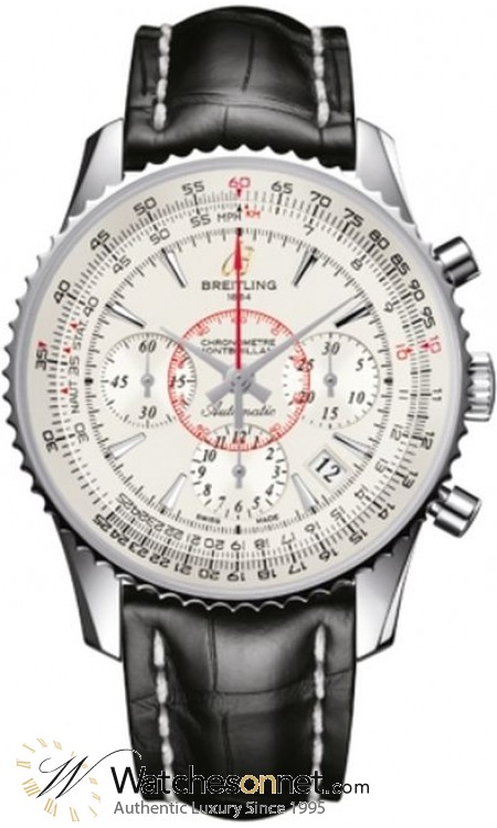 Breitling Montbrillant 01  Chronograph Automatic Men's Watch, Stainless Steel, Silver Dial, AB013012.G709.729P