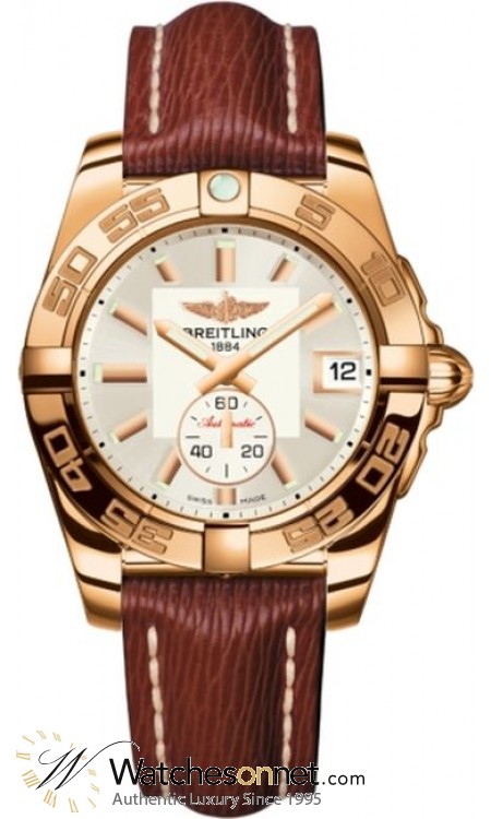 Breitling Galactic 36  Automatic Women's Watch, 18K Rose Gold, Silver Dial, H3733012.G714.216X