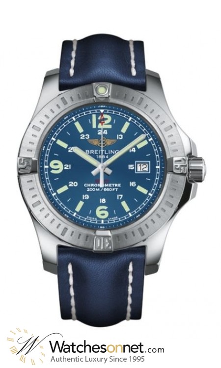 Breitling Colt  Super-Quartz Men's Watch, Stainless Steel, Blue Dial, A7438811.C907.105X