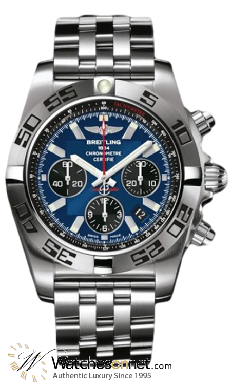 Breitling Chronomat 44 Limited Edition  Chronograph Automatic Men's Watch, Stainless Steel, Blue Dial, AB011610.C789.377A