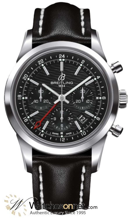 Breitling Transocean Chronograph GMT Limited Edition  Automatic Men's Watch, Stainless Steel, Black Dial, AB045112.BC67.435X