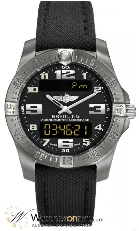 Breitling Aerospace Evo  Quartz Men's Watch, Titanium, Black Dial, E7936310.BC27.103W
