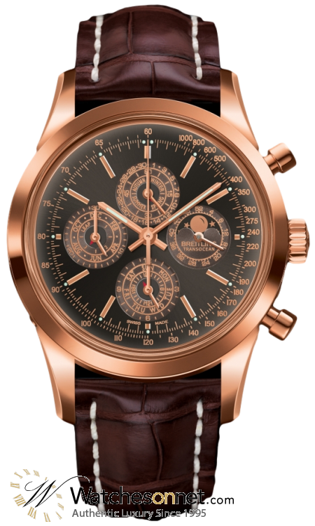 Breitling Transocean Chronograph QP Limited Edition  Chronograph Automatic Men's Watch, 18K Rose Gold, Brown Dial, R2931012.Q603.437X