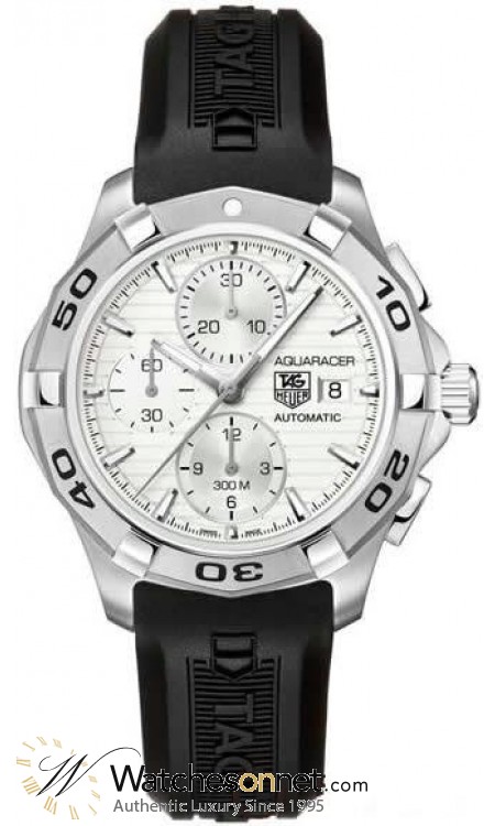 Tag Heuer Aquaracer  Chronograph Automatic Men's Watch, Stainless Steel, Silver Dial, CAP2111.FT6028