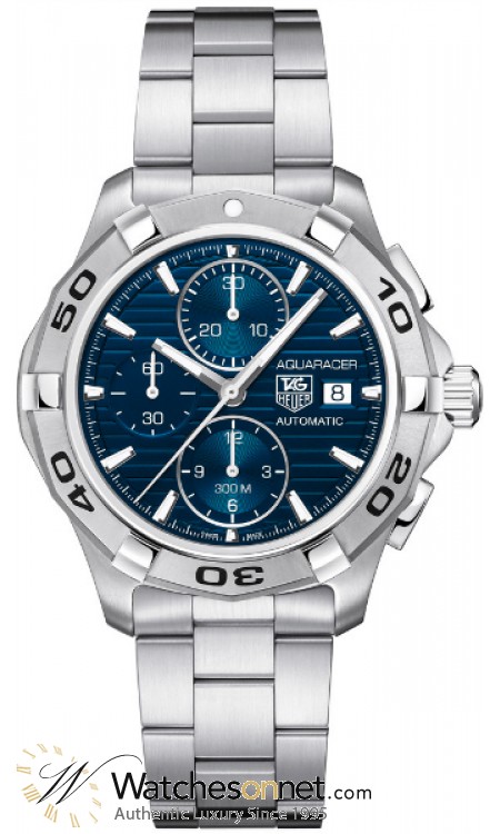 Tag Heuer Aquaracer  Chronograph Automatic Men's Watch, Stainless Steel, Blue Dial, CAP2112.BA0833