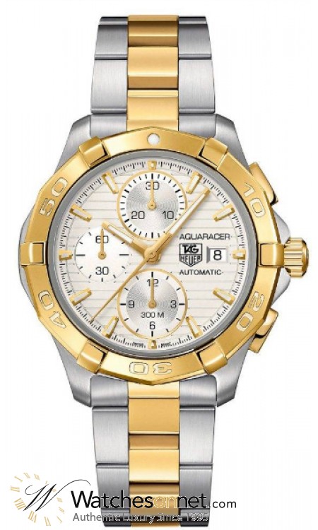 Tag Heuer Aquaracer  Chronograph Automatic Men's Watch, Stainless Steel, White Dial, CAP2120.BB0834