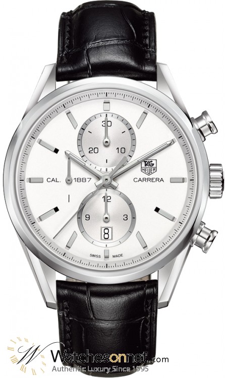 Tag Heuer Carrera  Chronograph Automatic Men's Watch, Stainless Steel, Silver Dial, CAR2111.FC6266