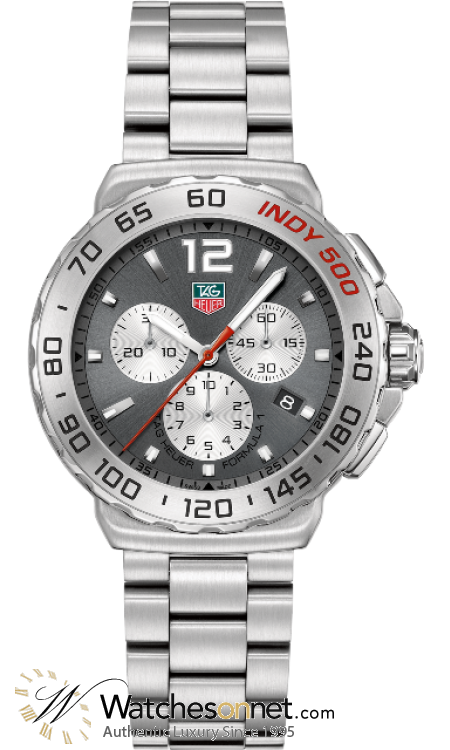 Tag Heuer Formula 1  Chronograph Quartz Men's Watch, Stainless Steel, Grey Dial, CAU1113.BA0858