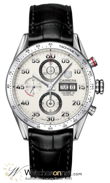 Tag Heuer Carrera  Chronograph Automatic Men's Watch, Stainless Steel, Silver Dial, CV2A11.FC6235