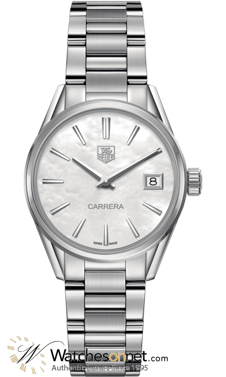 Tag Heuer Carrera  Quartz Women's Watch, Stainless Steel, Mother Of Pearl Dial, WAR1311.BA0773