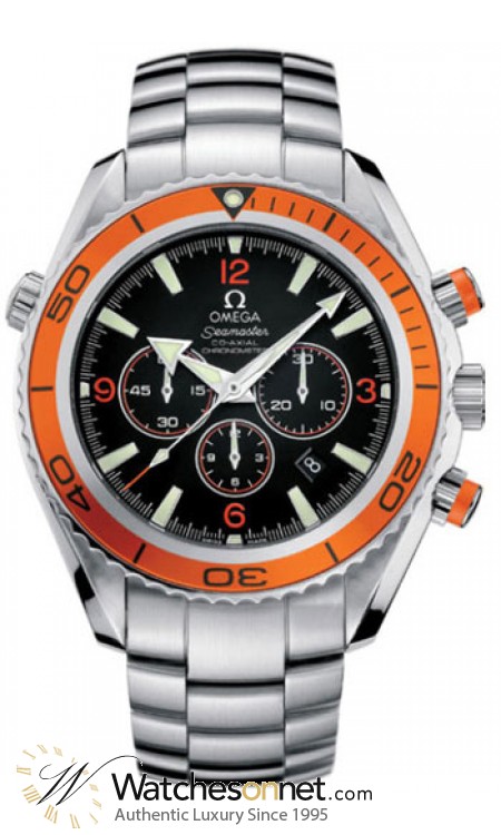 Omega Planet Ocean  Chronograph Automatic XL Men's Watch, Stainless Steel, Black Dial, 2218.50.00
