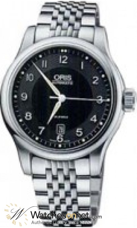 Oris Culture Classic Date  Automatic Men's Watch, Stainless Steel, Black Dial, 733-7594-4064-MB