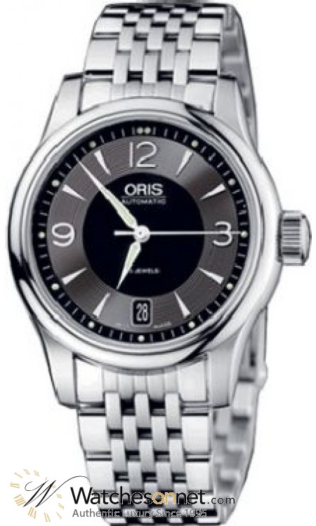 Oris Culture Classic Date  Automatic Men's Watch, Stainless Steel, Black Dial, 733-7578-4064-MB