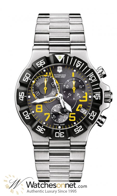 Victorinox Swiss Army Summit XLT  Chronograph Quartz Men's Watch, Stainless Steel, Black Dial, 241409